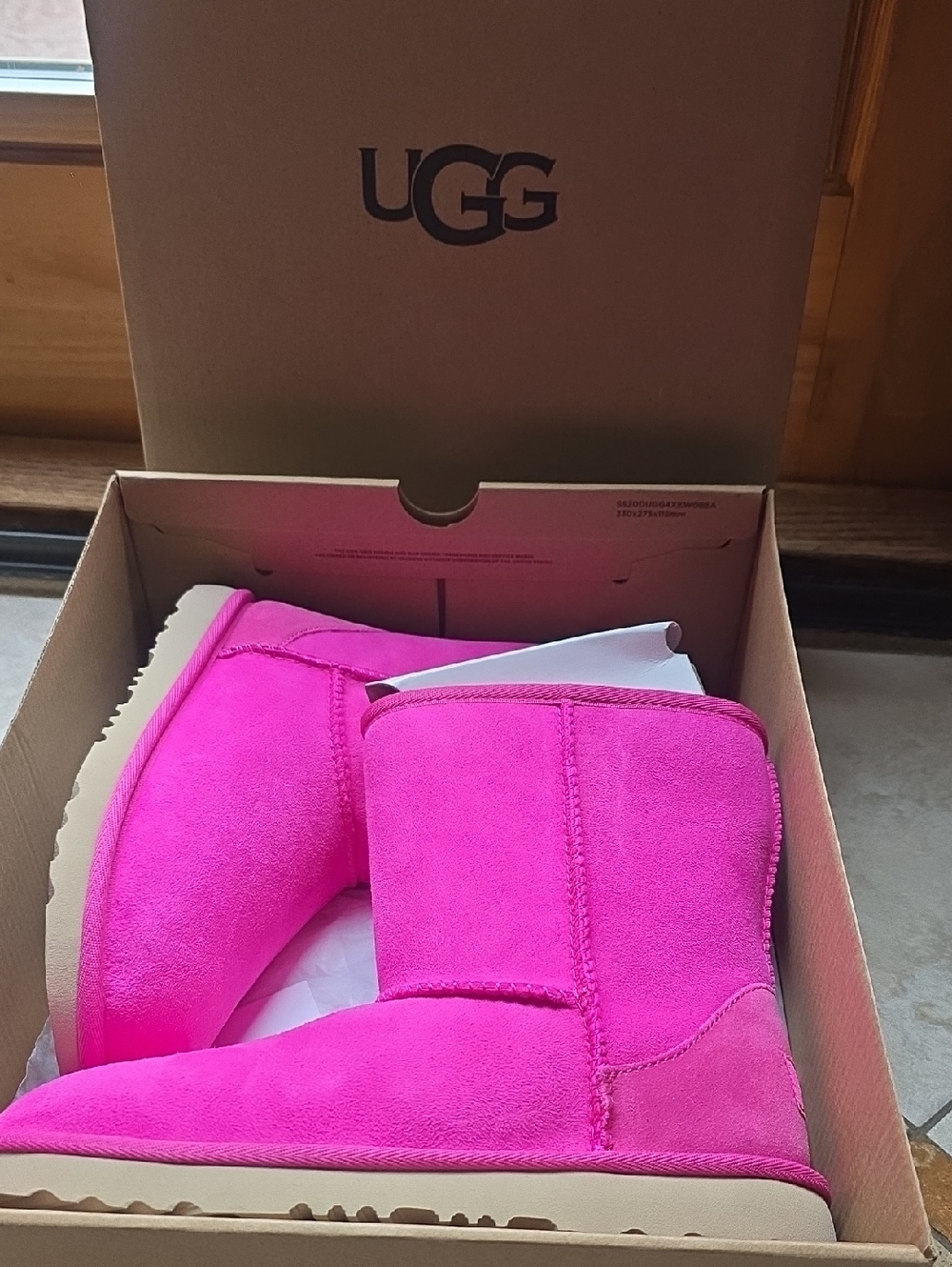 UGG Pink Classic Short Shearling Boots